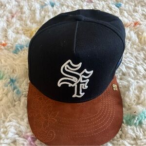 Dvniel Luu Black and Brown SF Cap San Francisco embroidered